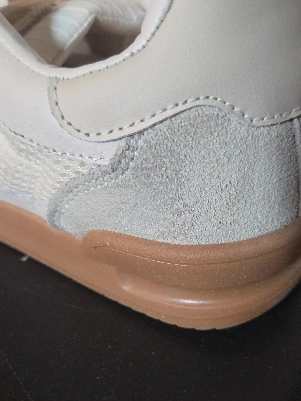 Steve Madden Women's Verdict Off-White Sneakers with Gum Sole